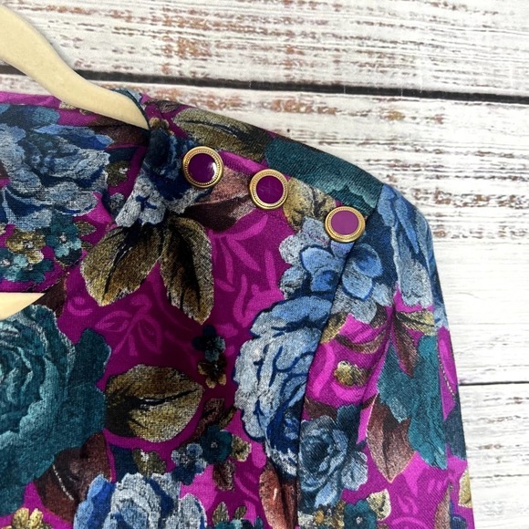 Vintage Stuart Alan Cottage Core Floral Dress Prairie Pleated NWT Deadstock 8 - Picture 6 of 7